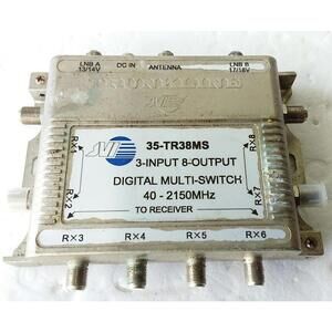 Trunkline JVI (35-TR38MS) Satellite Digital 8 Way Multi Switch  -WORKING TESTED